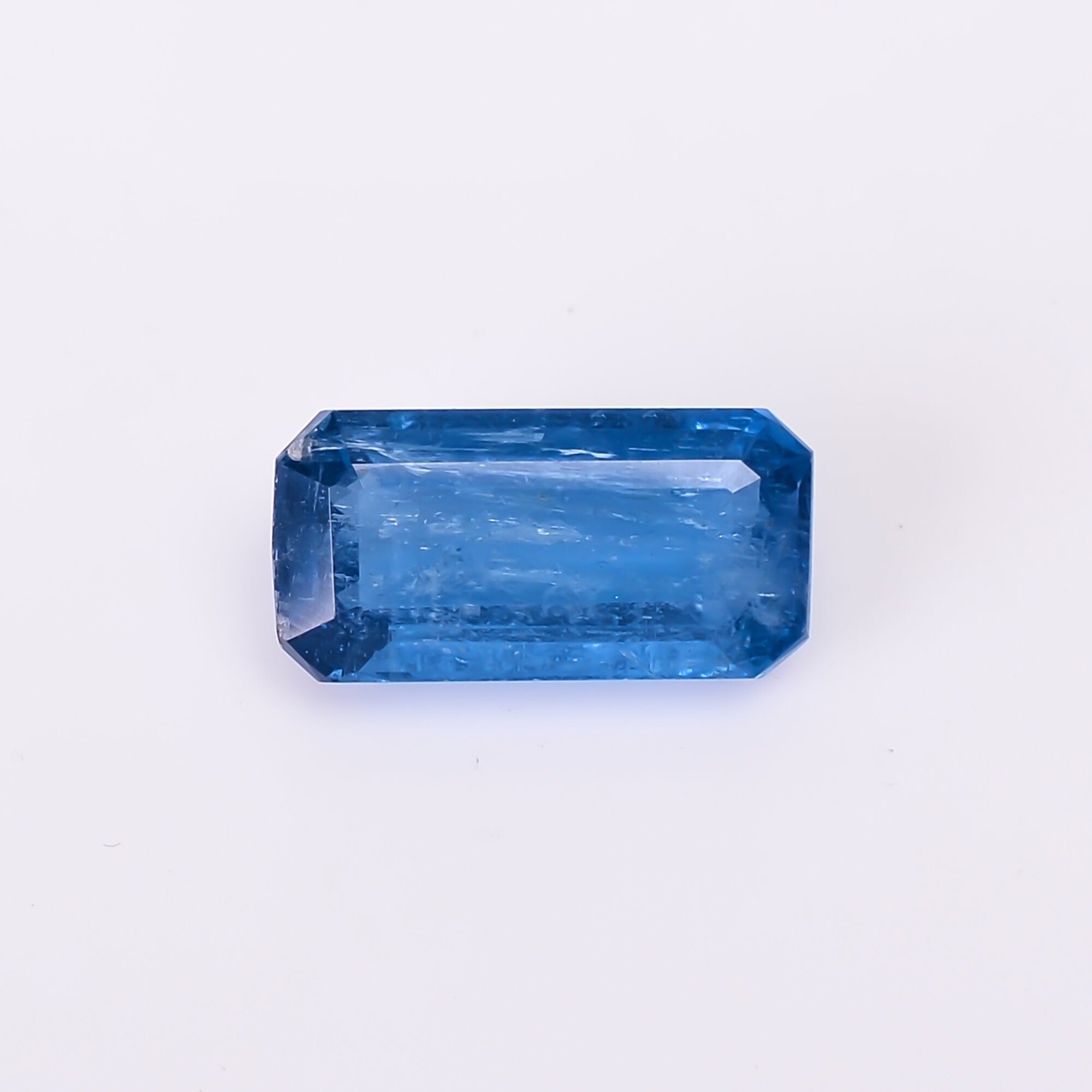 natural blue kyanite radiant shape cut stone loose gemstone